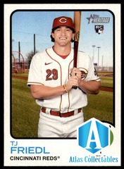 2022 Topps Heritage #98 TJ Friedl RC REDS